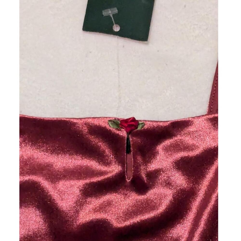 Pink Velour Crop Top SIze XXS - Picture 2 of 5